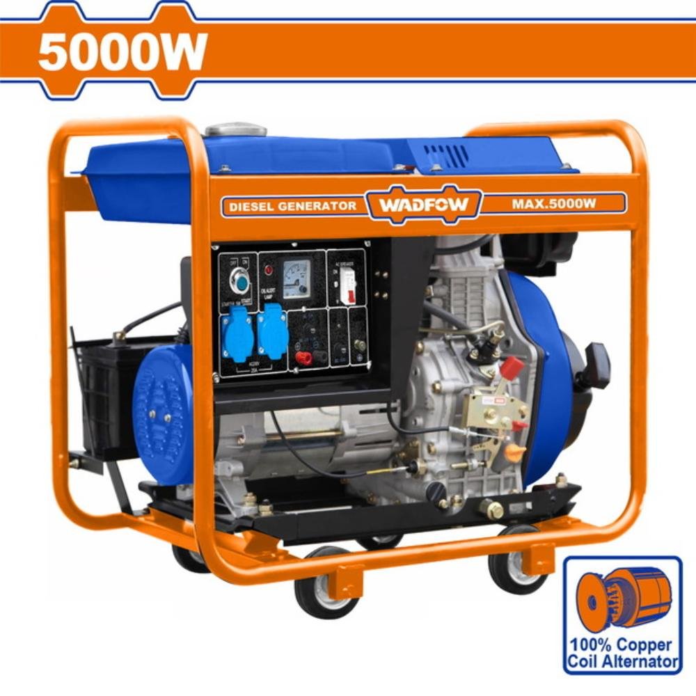 Ηλεκτρογεννήτρια Diesel WADFOW 5000W WDG1A50 Ηλεκτρογεννήτρια Diesel WADFOW 5000W WDG1A50 με τροχούς και μίζα