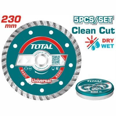 Διαμαντοδίσκοι Turbo Total 230mm 5tem σε μεταλλικό κουτί