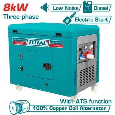 TOTAL TP280003-1 Γεννήτρια Diesel 8000W με ATS Τριφασική