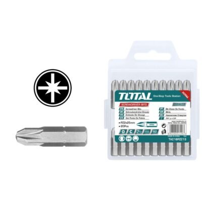 Μύτες Μαγνητικές Total PZ2 25mm σετ 20 τεμαχίων για κατσαβίδι