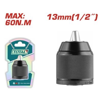 Total Αυτόματο Τσοκ Μεταλλικό 1/2"-13mm για δράπανα TDLI20602 και TIDLI20602