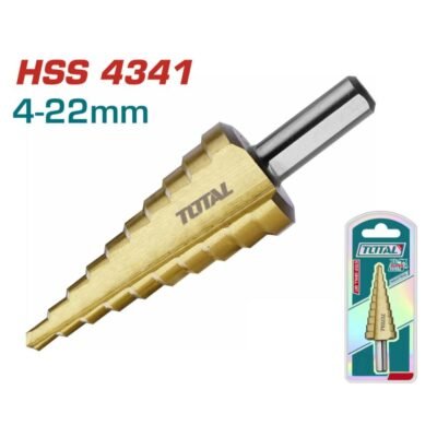 Τρυπάνι Κωνικό Total 4-22mm επαγγελματικής ποιότητας για καθαρή διάτρηση