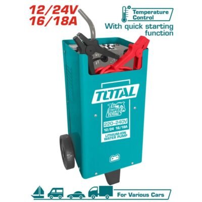 Φορτιστής-Εκκινητής Μπαταριών Total TBC2201 12/24V 16-18A 70-300Ah