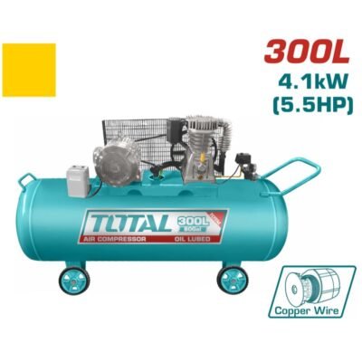 Αεροσυμπιεστής Ιμάντα Total 300Lit TC1553002 για επαγγελματική χρήση με ισχυρή παροχή αέρα.