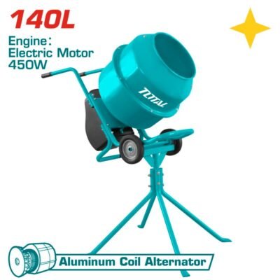 Μπετονιέρα Total 140Lit 450W για επαγγελματική ανάμειξη σκυροδέματος