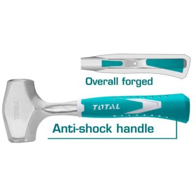 Total Βαριοπούλα Πλαστική Λαβή Anti - Shock 1.800gr για εργοτάξια και χτίστες