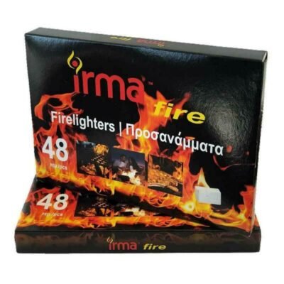 Κύβοι Προσανάμματος Irma fire 48ΤΜΧ για εύκολο και γρήγορο άναμμα φωτιάς σε τζάκι, σόμπα ή μπάρμπεκιου.