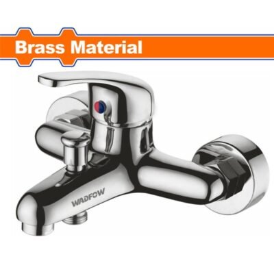 Μπαταρία Μπάνιου Wadfow Wzd1503 με επιχρωμιωμένο φινίρισμα, κεραμικό μηχανισμό και εργονομικό σχεδιασμό για άνεση και ανθεκτικότητα στο μπάνιο.