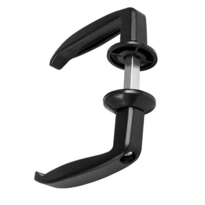 Πόμολο σιδερόπορτας Νεοξαλ μαύρο με εργονομικό σχεδιασμό και ανθεκτική μεταλλική κατασκευή