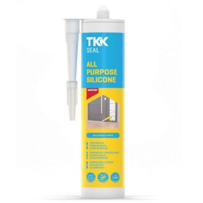 Σιλικόνη Αντιμουχλική TTK Διαφανές 280ml για στεγανοποίηση μπάνιου και κουζίνας, κατάλληλη για υαλοπίνακες, ξύλινα στοιχεία και αρμούς διαστολής.