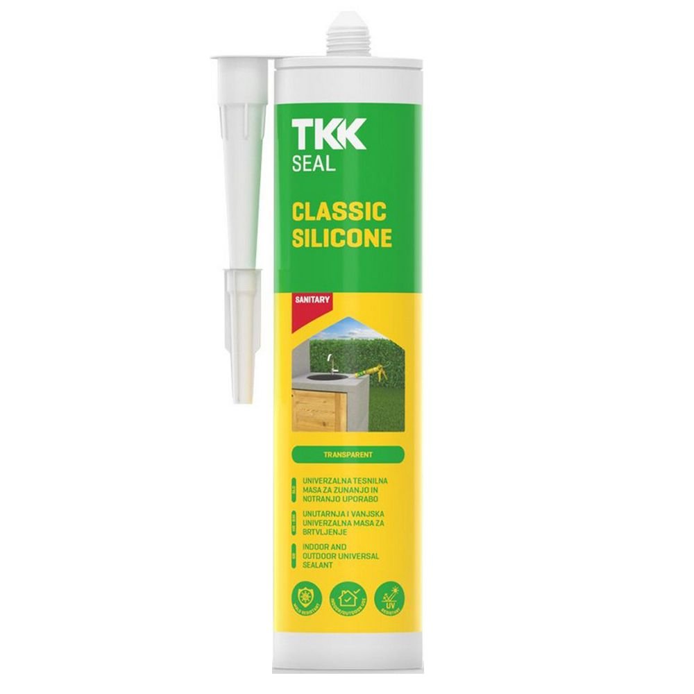 Σιλικόνη Διαφανές Tkk 280ml – ουδέτερη σιλικόνη γενικής χρήσης για στεγανοποίηση και σφράγιση σε γυαλί, μέταλλο και πλαστικό.