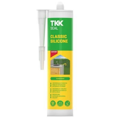 Σιλικόνη Λευκή Tkk 280ml για στεγανοποίηση μπάνιου και κουζίνας, αντιμουχλική σιλικόνη υγιεινής σε φύσιγγα 280ml.