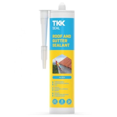 Σιλικόνη για λούκια Tkk 300ml Διαφανή για στεγανοποίηση υδρορροών, στέγης και σωλήνων, ανθεκτική στις καιρικές συνθήκες με καθαρό φινίρισμα.