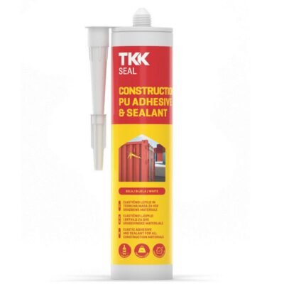 Σιλικόνη πολυουρεθανική Tkk Άσπρη 300ml για σφράγιση και συγκόλληση σε σκυρόδεμα, μέταλλο, ξύλο και κατασκευαστικές εφαρμογές.