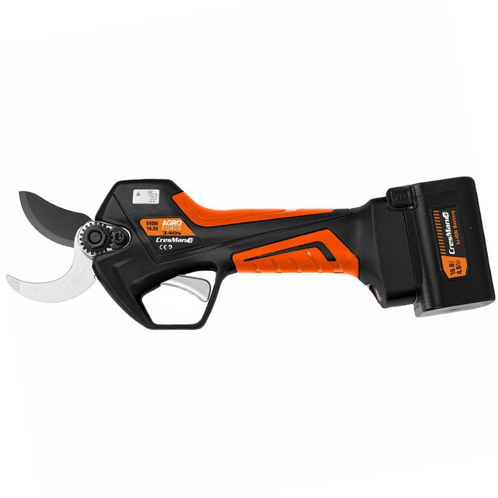 Cresman Ψαλίδι μπαταρίας με προστασία δαχτύλου για ασφαλές και άνετο κλάδεμα δέντρων και φυτών