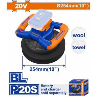 Αλοιφαδορός Μπαταρίας Wadfow 254mm για επαγγελματικό και ομοιόμορφο γυάλισμα επιφανειών.