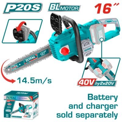 Αλυσοπρίονο Μπαταρίας Total Tgsli40168 για κλάδεμα και κοπή ξύλου