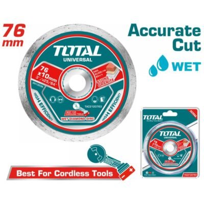 Διαμαντόδισκος Υγράς Κοπής Total Φ-76mm για καθαρή και ακριβή κοπή