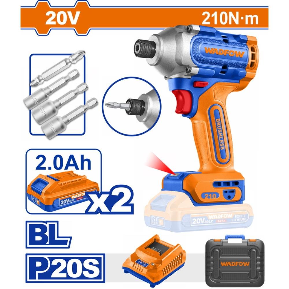 Παλμικό Κατσαβίδι Μπαταρίας Wadfow 2Ah σε εργονομικό σχεδιασμό