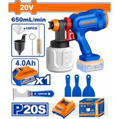 Πιστόλι Βαφής Μπαταρίας Wadfow 4ah για ακριβή και ομοιόμορφη εφαρμογή χρώματος