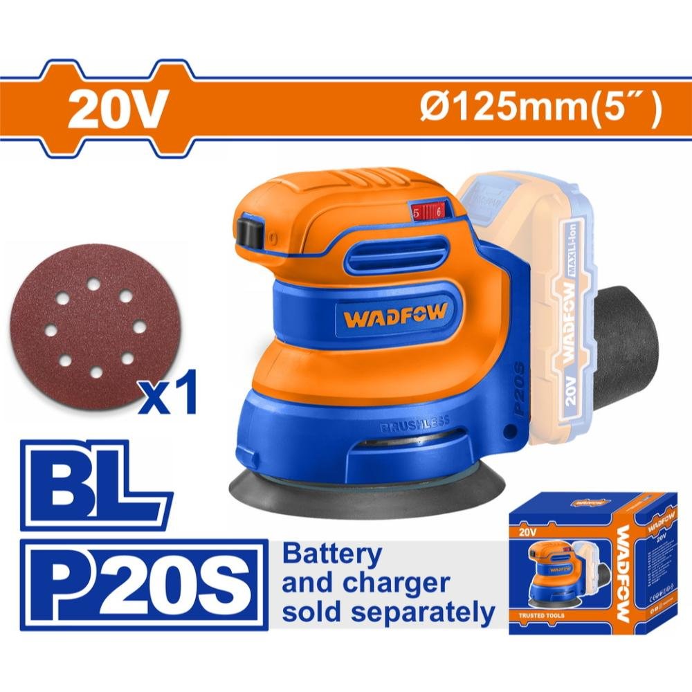 Τριβείο Μπαταρίας Wadfow 125mm για επαγγελματική λείανση ξύλου και μετάλλου