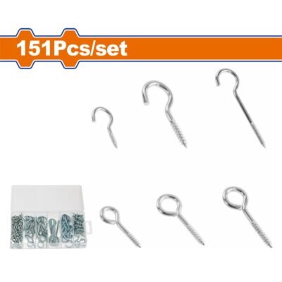 Βίδες Γάντζοι Wadfow Σετ 151ΤΜΧ για DIY, οργάνωση και ασφαλή στερέωση