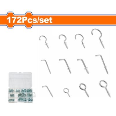 Βίδες Γάντζοι Wadfow Σετ 172ΤΜΧ – ανθεκτικό σετ DIY για στερέωση και κρέμασμα αντικειμένων