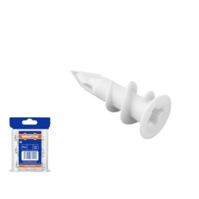 Wadfow Βύσμα Πλαστικό Γυψοσανίδας Αυτοδιάτρητο για ασφαλή στερέωση σε γυψοσανίδες