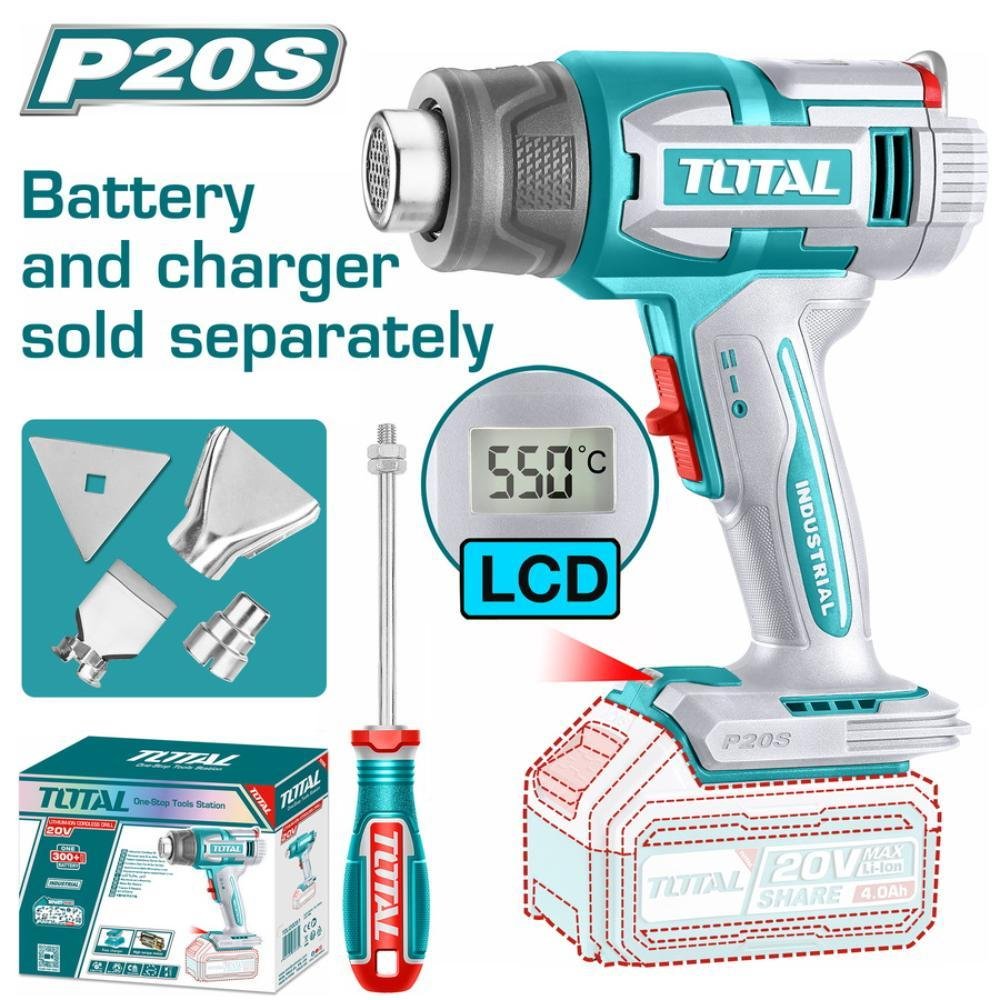 Πιστόλι Θερμού Αέρα Μπαταρίας Total Tbli2003 για επαγγελματική χρήση