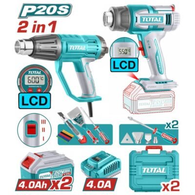 Πιστόλια Θερμού Αέρα Μπαταρίας Total Tosli241188e για επαγγελματικές εργασίες