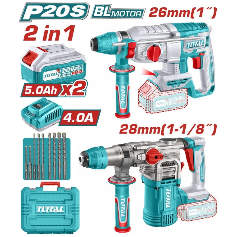Πνευματικά Πιστολέτα Μπαταρίας Total Σετ 2τεμ για επαγγελματικές εργασίες