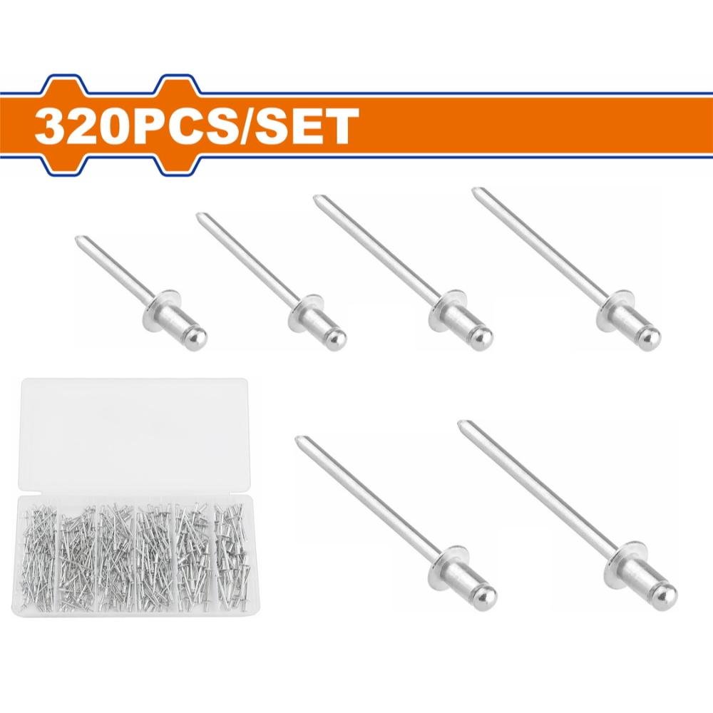 Πριτσίνια Wadfow Σετ 320ΤΜΧ – Πλήρες σετ DIY υψηλής αντοχής Πριτσίνια Wadfow Σετ 320ΤΜΧ – ανθεκτικό σετ για DIY και στερέωση αντικειμένων