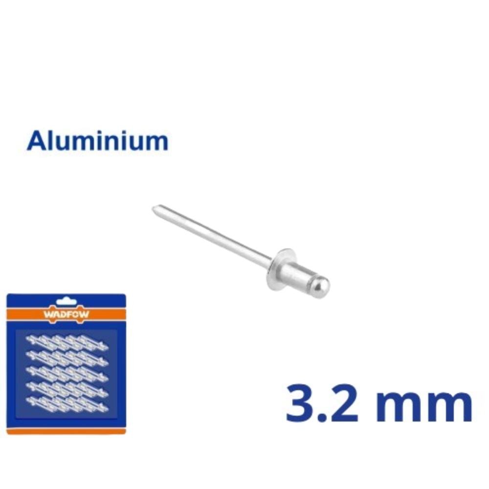 Πριτσίνια Αλουμινίου Wadfow 3.2 mm ποιότητας Wadfow Πριτσίνια Αλουμινίου Wadfow 3.2 mm για σταθερή και αξιόπιστη στερέωση