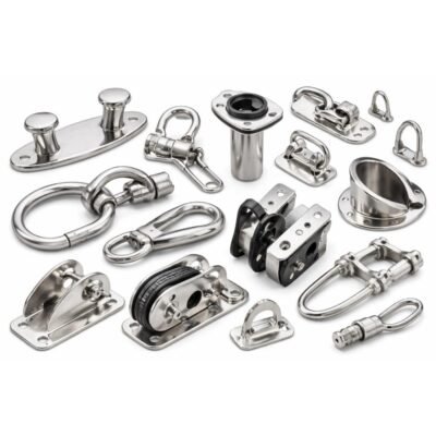 Εξαρτήματα Καταστρώματος Σκάφους βαρέως τύπου σε λευκό φόντο για ναυτικές εφαρμογές