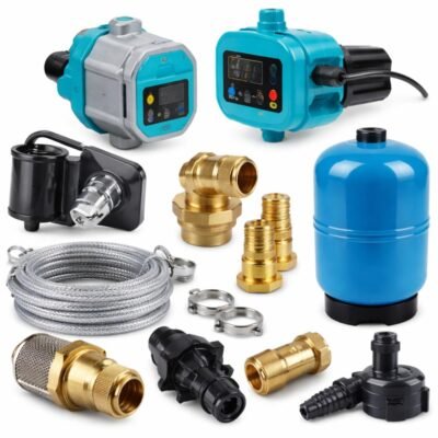 Εξαρτήματα για Αντλίες Νερού σε λευκό φόντο για οικιακή και επαγγελματική χρήση