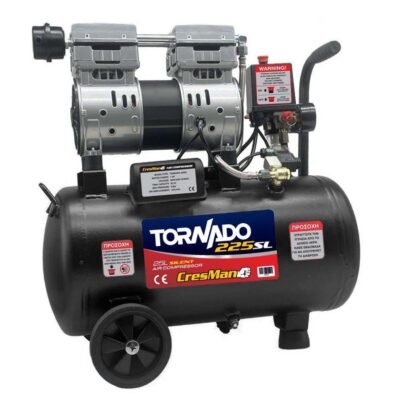 Κομπρεσέρ αέρος αθόρυβο Cresman 25l με ισχυρή παροχή αέρα και αθόρυβη λειτουργία για συνεργεία & DIY