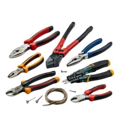 Πένσες & Κόφτες σε λευκό φόντο, επαγγελματικά εργαλεία χειρός για κοπή και σύσφιξη