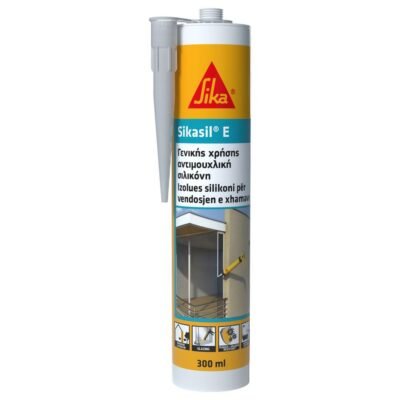 Σιλικόνη Φύσιγγα Sika Τζαμιών 300ml για επαγγελματική σφράγιση υαλοστασίων και μη πορωδών υποστρωμάτων