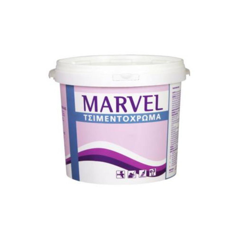 Τσιμεντόχρωμα Marvel υψηλής καλυπτικότητας και ματ φινίρισμα Τσιμεντόχρωμα Marvel για εύκολη εφαρμογή σε σοβά, μπετόν και τούβλα