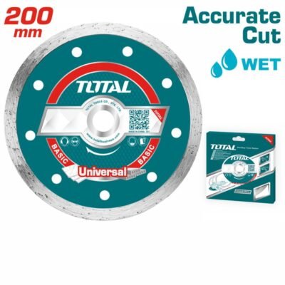 Total Διαμαντόδισκος 200mm για κοπή σε μπετόν και πλακάκια
