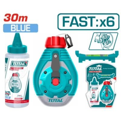 Total Νήμα Στάθμης 30m Επαγγελματικό με χρώμα ωχρά για ακριβή ευθυγράμμιση σε κατασκευαστικές εργασίες