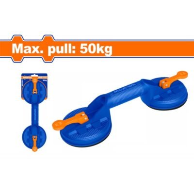 Wadfow Διπλή Βεντούζα Τζαμιών 50kg με λαβή ABS και διάμετρο 115mm για ανύψωση και μεταφορά τζαμιών