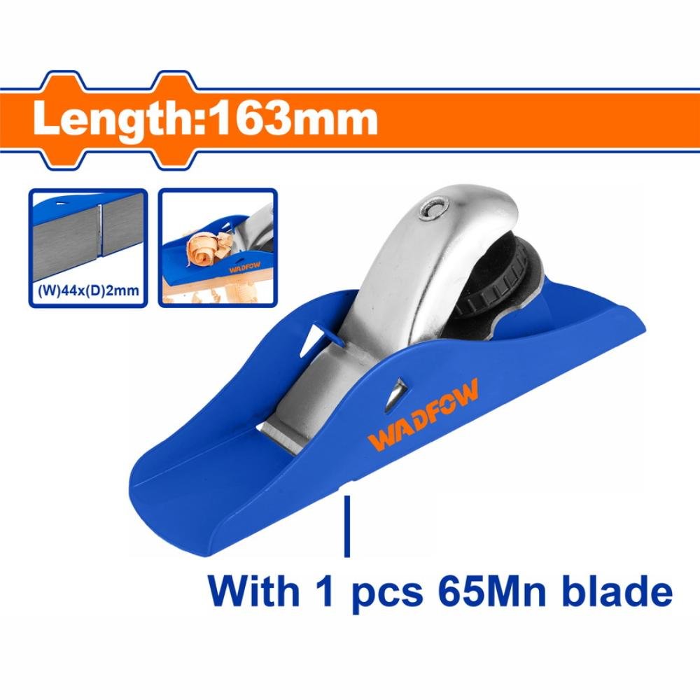 Wadfow Πλάνη Χειρός 163mm για ακριβή λείανση ξύλινων επιφανειών σε έπιπλα, πόρτες και κατασκευές