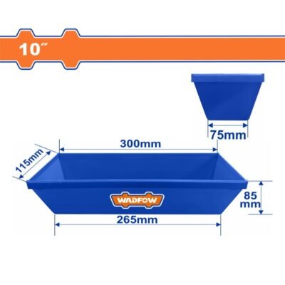 Wadfow Πλαστική Σκάφη Για Λάσπη 10" ανθεκτική σκάφη για ανάμιξη σοβά και οικοδομικών υλικών