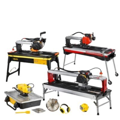 Κόφτες Υγρής Κοπής Πλακιδίων επαγγελματικά εργαλεία κοπής πλακιδίων και πέτρας σε λευκό φόντο