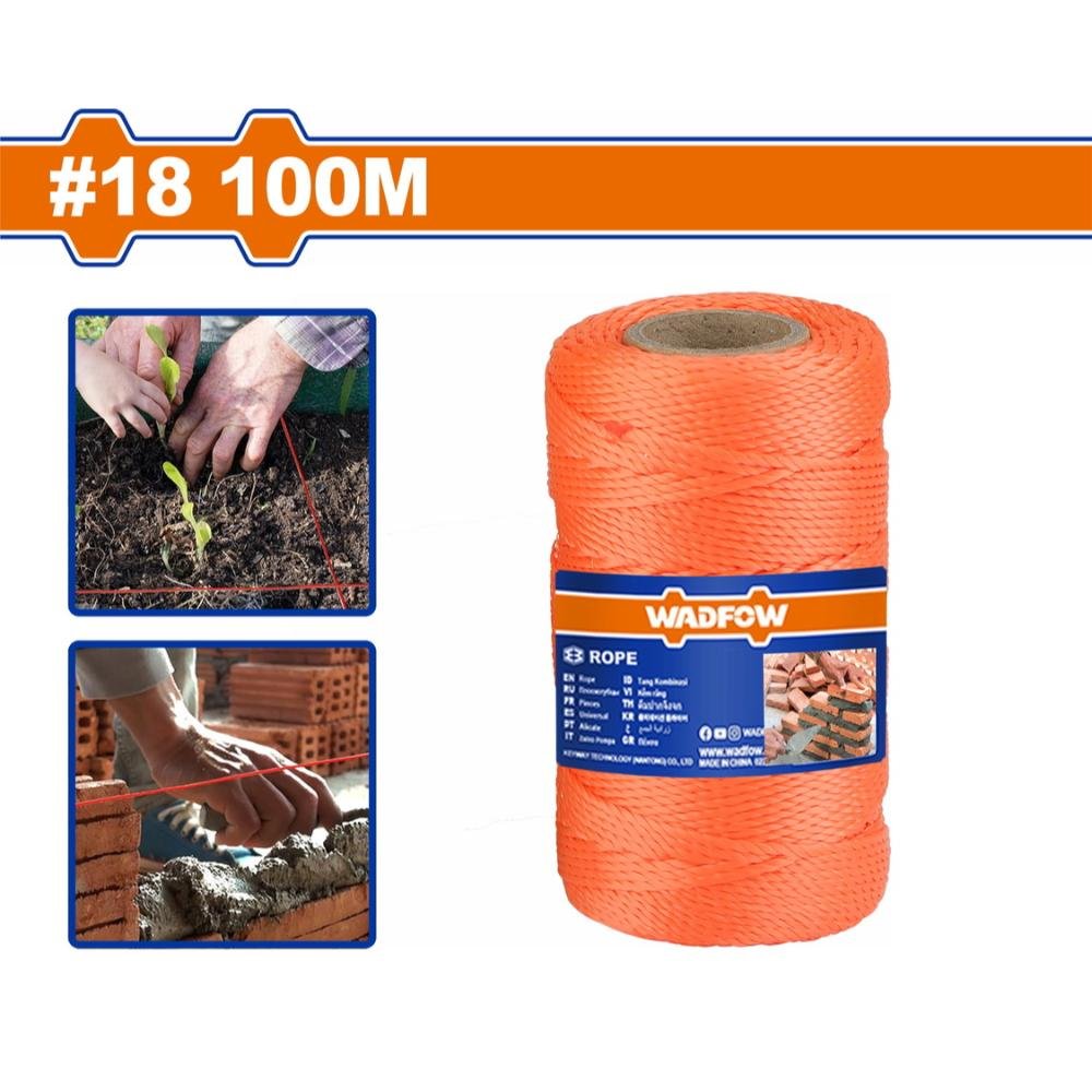 Ράμα Μαστόρων Wadfow 100m (Wrz3308) ανθεκτικό νήμα ευθυγράμμισης για οικοδομικές εργασίες και τοποθέτηση τούβλων.