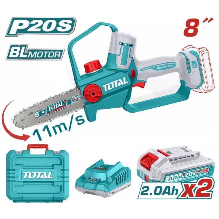 Total Αλυσοπρίονο Μπαταρίας Tgsli20882e με 2 μπαταρίες 20V και λάμα 8 ιντσών σε βαλίτσα