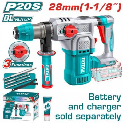 Επαγγελματικό Δράπανο Πιστολέτο Total Trhli20286 20V για διάτρηση μπετόν και τοιχοποιίας έως 28mm