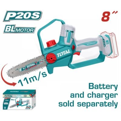 Επαγγελματικό Κλαδευτικό Αλυσοπρίονο Total Tgsli2088 20V με λάμα 8 ιντσών και brushless κινητήρα για ακριβές κλάδεμα