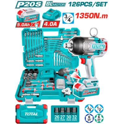 Επαγγελματικό Μπουλονόκλειδο 1350nm Total 126 Τεμαχίων